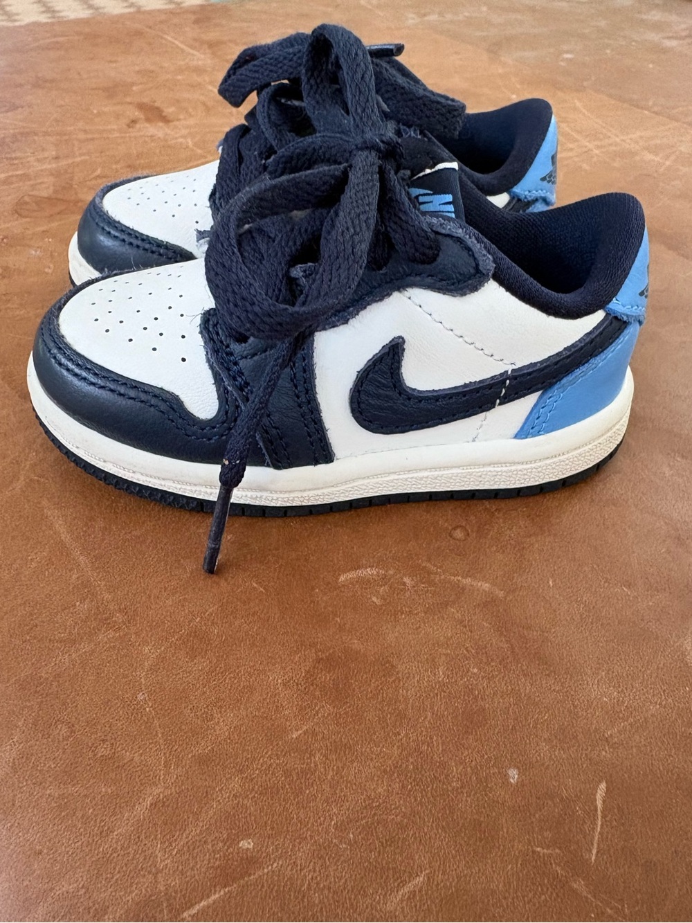 Blue and Navy Low Top Toddler Sneakers 5C